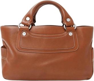 Celine Pre-owned Vintage Leren Handtas - Dames - Vintage Handtas - Bruin - ONE Size - Leer - Vintage