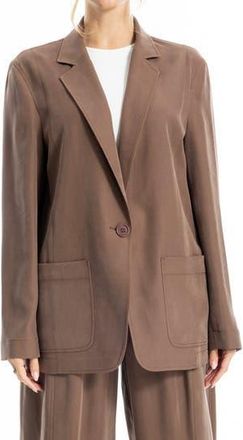 Max Studio Single Button Blazer in Acorn at Nordstrom Rack, Size X-Small