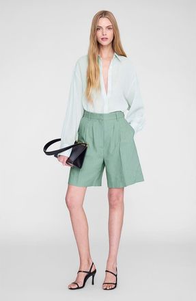 Anine Bing Bryson Short in Sea Foam Green at Nordstrom, Size 38