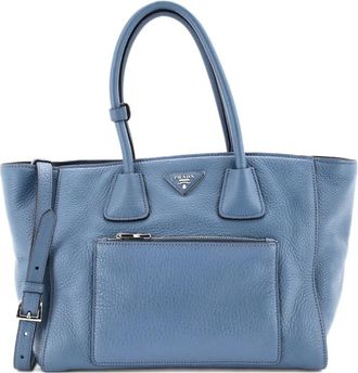 Prada Front Pocket Wing Convertible Vitello Daino tote bag - Blauw