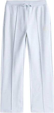 Tommy Hilfiger Rechte joggingbroek met stijlvolle naden - Dames - Straight fit broeken - Blauw - L - Katoen - Broeken