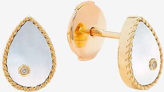 Yvonne Léon Ohrstecker aus Gelbgold und Diamant Baby Poire