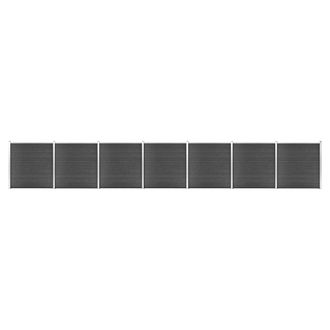 vidaXL Vidaxl - Juego De Paneles De Valla Wpc Negro 1218x186 Cm