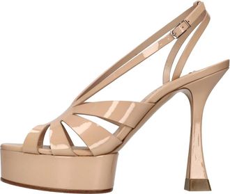 Casadei Lakschoenen van lakleer - Dames - Sandalen met hakken - Roze - 40 EU - Leer - Schoenen