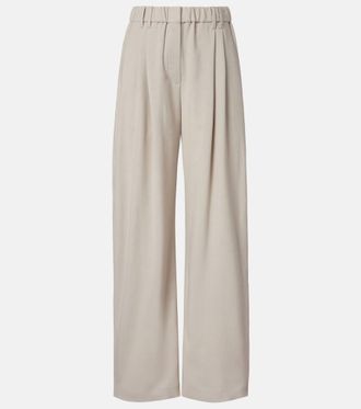 Brunello Cucinelli Monili wool-blend wide-leg pants