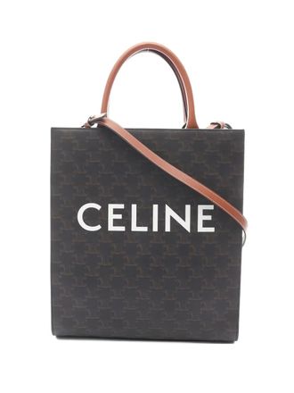 Celine 2010s triomphe vertical tote bag - Black
