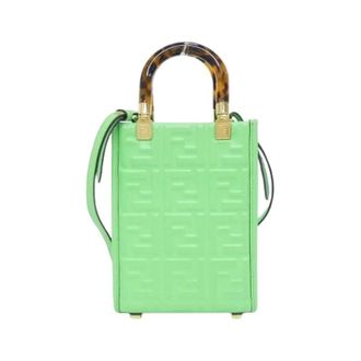 Fendi Pre-owned Mini Bags, female, Green, Size: ONE SIZE Pre-owned Sunshine Shopper Mini Leather Bag