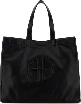 Anine Bing Black Leather Rio Shopping Bag