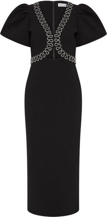 Rebecca Vallance Nyx Puff-sleeve Midi Dress