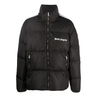 Palm Angels FW22 Classic Track Down Jacket Black White PMED019F22FAB0011001