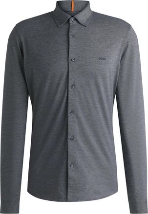 HUGO BOSS Orange-Hemd - Heren - Casual Overhemden - Blauw - 2XL - Overhemden