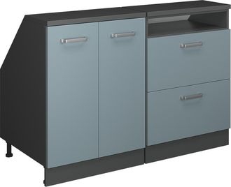 Vicco Conjunto De Armarios Para Techo Inclinado Rion, Gris Azulado, 120 Cm Lote De 2 Carcasas De Armario 60 Cm De Profundidad, Vicco