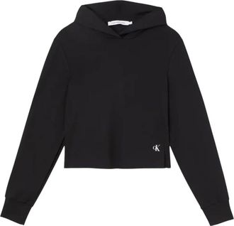 Calvin Klein Hoodies & sweatvesten, Heren, Zwart, M, Moderne Logo Hoodie voor Vrouwen