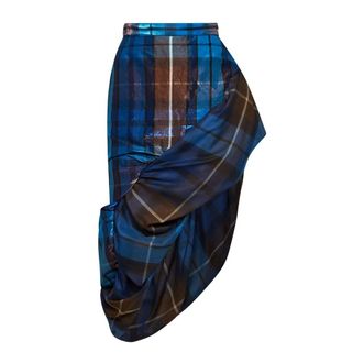 Vivienne Westwood Dames, Rokken, Blauw, Maat: L Leer