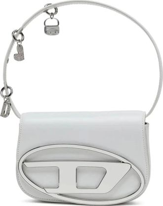Diesel Tassen, Dames, Grijs, ONE Size, Katoen, 1DR Schoudertas