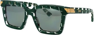 Bottega Veneta Stijlvolle Zonnebril - Dames - Zonnebrillen - Groen - 53 MM - Accessoires