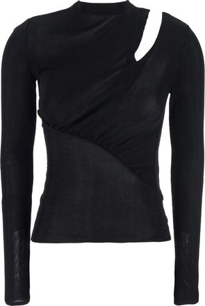 Self Portrait Black Knitted Cut Out Sweater
