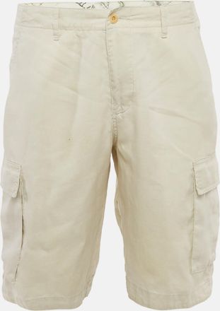 HUGO BOSS Boss By Hugo Boss Beige Linen Shorts