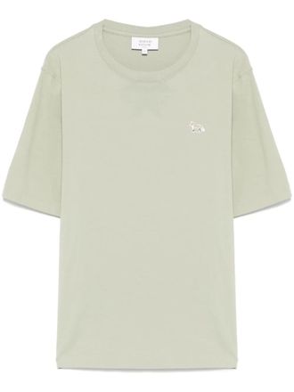 Maison Kitsun&eacute; T-shirt met vossenpatches - Groen