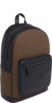 Ted Baker MALVIIN CHECK WOOL FABRIC BACKPACK BLACK