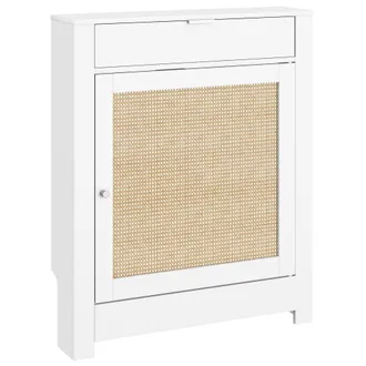 HOMCOM Cubre radiadores 78x19x95.5 cm blanco
