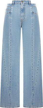 Maison Margiela DENIM JEANS WITH CUT-OUT DETAIL - Maison Margiela - Woman