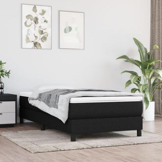 vidaXL Colch&oacute;n De Muelles Ensacados Tela Negro 80x200x20 Cm Vidaxl