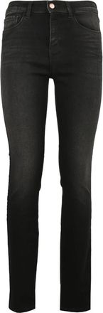 Emporio Armani High Waist Skinny Jeans in eigentijdse stijl - Dames - Skinny Jeans - Zwart - W27 - Katoen - Jeans