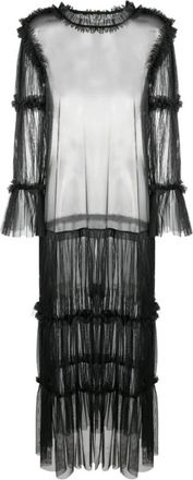 Maison Margiela Dames, Jurken, Zwart, Maat: XS Tulle