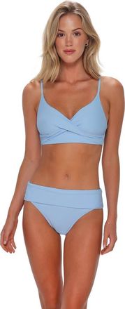 Sunsets Lyla Bralette Bikini Swimsuit Top in Blue Whisper at Nordstrom, Size 3X-Large