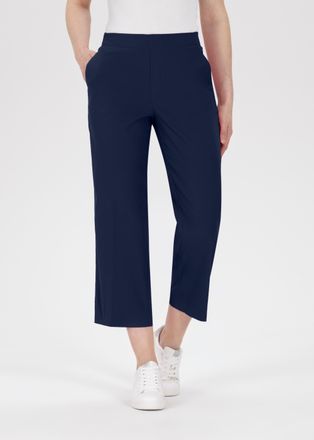 Stehmann Culotte STEHMANN FENJA, Damen, Gr. 38, N-Gr, blau (marine,300), Stoff, Obermaterial: 65% Viskose, 30% Polyamid, 5% Elasthan, straight fit 7/8-L&auml;nge, H