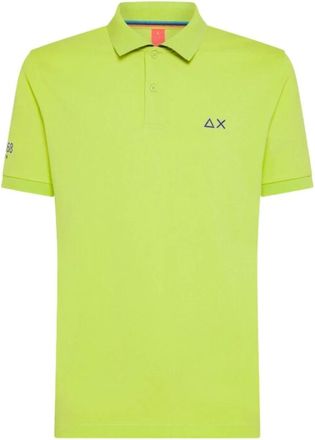 Sun 68 Polo Shirt met Korte Mouwen - Heren - Polos - Groen - M - Katoen - Tops