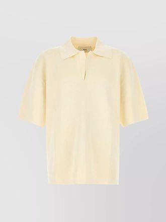 Ami oversize viscose blend polo shirt
