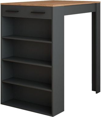 Vicco tavolo bar alto Repose, Quercia dorata/antracite, 67 x 100 cm, Vicco