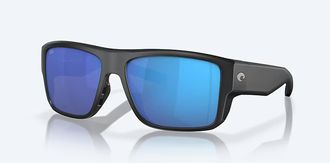Costa Unisex Taxman Polarized Sunglasses In Matte Black Blue Mirror