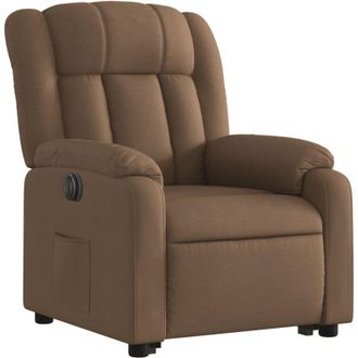 vidaXL Vidaxl - Sill&oacute;n El&eacute;ctrico Reclinable Elevable De Tela Marr&oacute;n