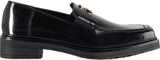 Patrizia Pepe Loafers met vierkante neus - Dames - Loafers - Zwart - 38 EU - Leer - Schoenen