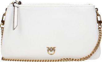 Pinko Pinko Damess Schoudertassen Wit Leer/Zijde