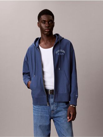 Calvin Klein Jeans Calvin Klein Mens Heritage Classic Terry Hoodie - Navy - 2XL
