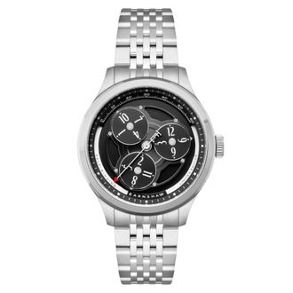 Earnshaw Hexham Trisect Black Dial Mens Watch ES-8304-11