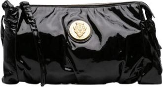 Gucci Pre-owned Patent Leather Clutch - Dames - Vintage Schoudertas - Zwart - ONE Size - Leer - Vintage