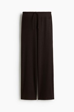 H&M Gerippte Kordelzughose - Dunkelbraun