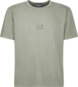 C.P. Company C.p. Company, Tops, Heren, Grijs, XL, 20/1 Jersey T-shirt met korte mouwen