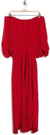 A.L.C. Sienna Pleated Off the Shoulder Maxi Dress in Really Red at Nordstrom Rack, Size Xx-Small