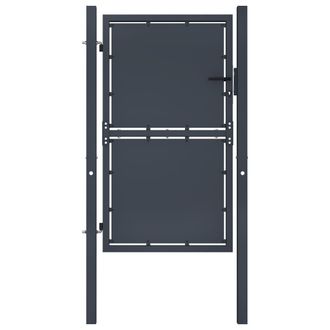 Berkfield Home Garden Gate Steel 100x200 cm Anthracite