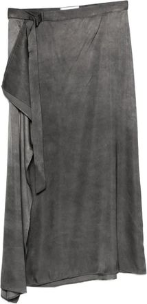 Christian Wijnants Gonna midi Scala con ruches - Grigio