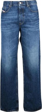 Diesel Jeans, Heren, Blauw, W34, Katoen, 2010 D-Macs Straight Jeans