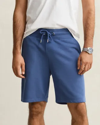 GANT Mens Regular Fit Sweat Shorts in Blue Cotton - Size X-Large