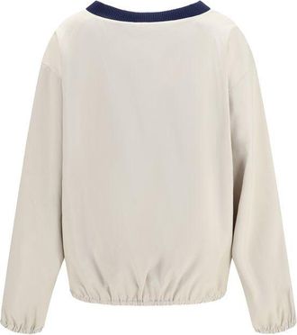 Miu Miu Womens Beige Recycled Polyester Sweatshirt Clothing