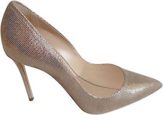 Casadei Metallic Suede Perfect Pump Julia Size 35.5